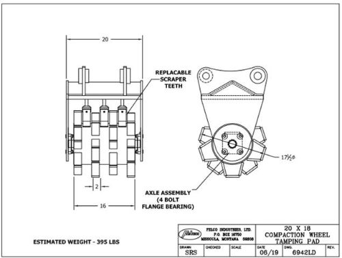 TAMPING PAD STYLE WHEEL COMPACTOR